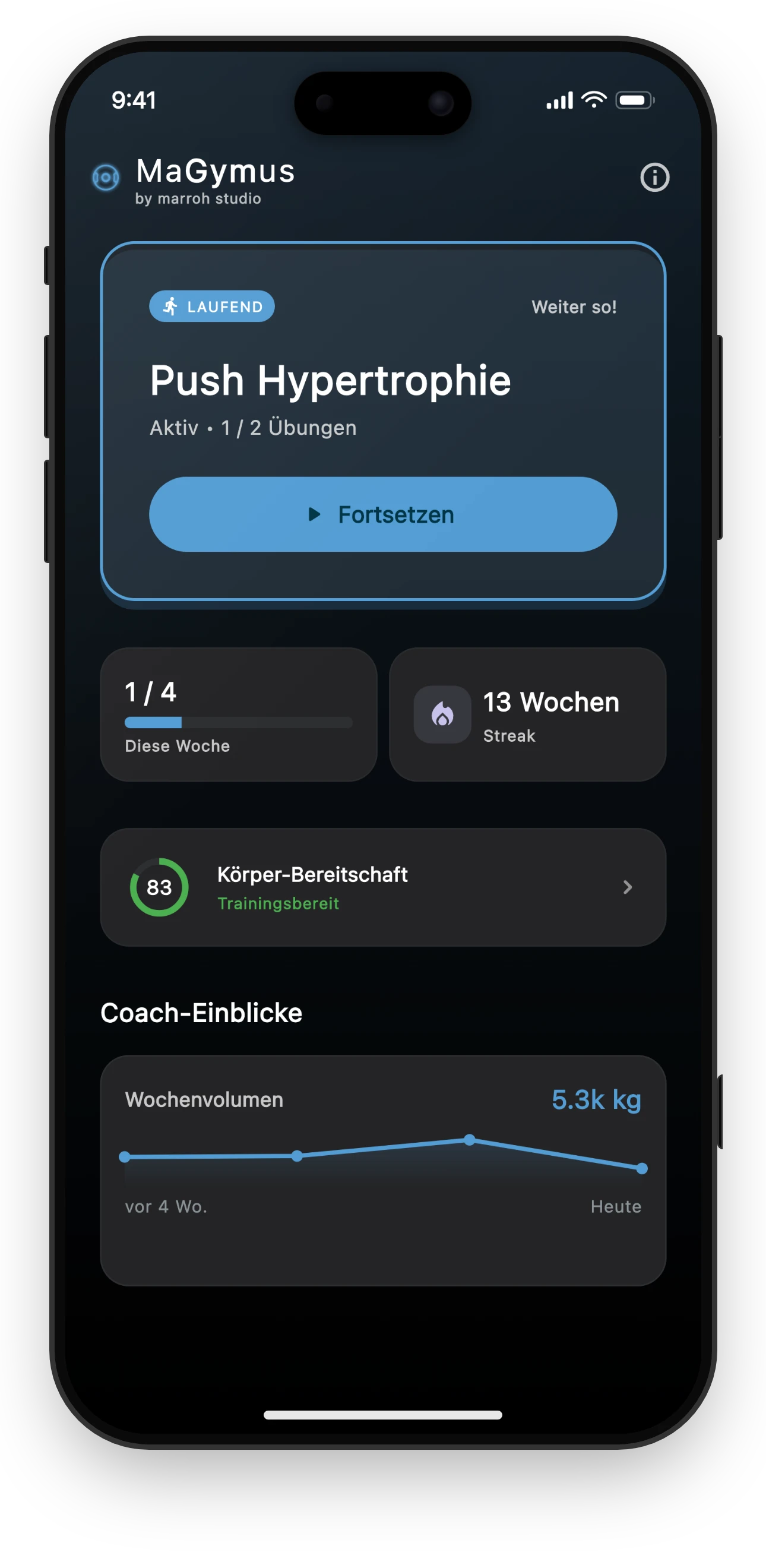 MaGymus Dashboard